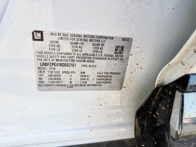 LRBFZPE41RD062161 - 2024 BUICK ENVISION ESSENCE WHITE photo 12