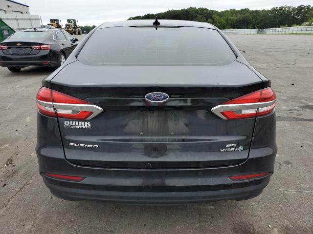 3FA6P0LU8KR206938 - 2019 FORD FUSION SE BLACK photo 6