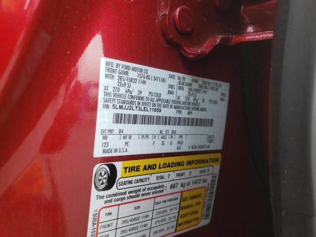 5LMJJ2LT3LEL11859 - 2020 LINCOLN NAVIGATOR RESERVE 红色 照片 10