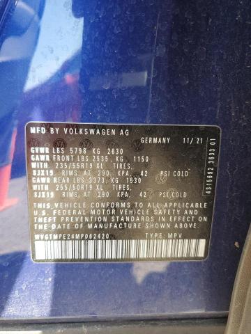 WVGTMPE24MP062420 - 2021 VOLKSWAGEN ID.4 PRO S 蓝色 照片 13