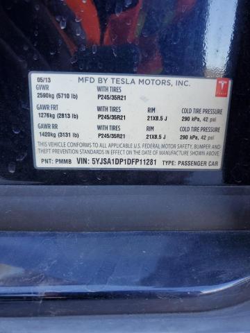 5YJSA1DP1DFP11281 - 2013 TESLA MODEL S Mavi foto 12