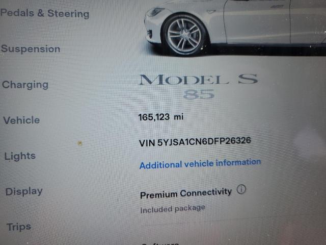 5YJSA1CN6DFP26326 - 2013 TESLA MODEL S WHITE photo 9