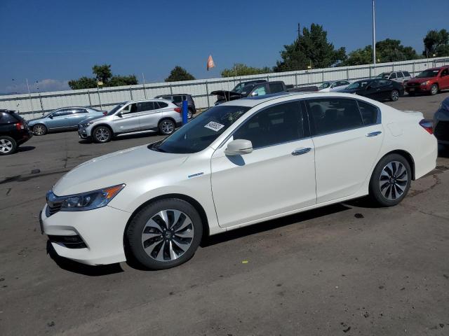 JHMCR6F58HC025973 - 2017 HONDA ACCORD HYBRID EXL WHITE photo 1