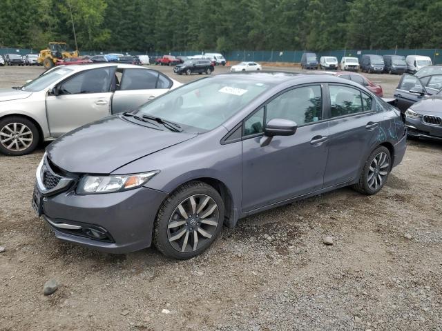 19XFB2F95FE077341 - 2015 HONDA CIVIC EXL ნაცრისფერი ფოტო 1