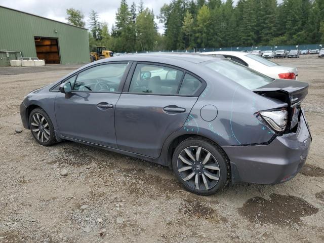 19XFB2F95FE077341 - 2015 HONDA CIVIC EXL ნაცრისფერი ფოტო 2
