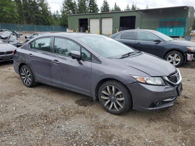 19XFB2F95FE077341 - 2015 HONDA CIVIC EXL ნაცრისფერი ფოტო 4