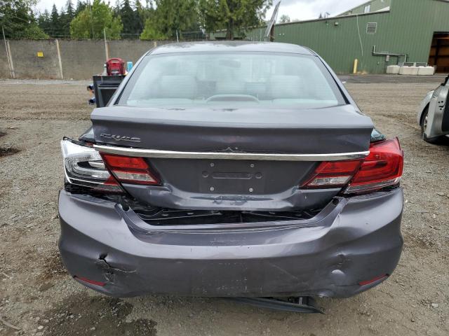 19XFB2F95FE077341 - 2015 HONDA CIVIC EXL ნაცრისფერი ფოტო 6
