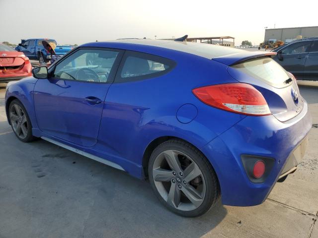 KMHTC6AE3EU210492 - 2014 HYUNDAI VELOSTER TURBO BLUE photo 2