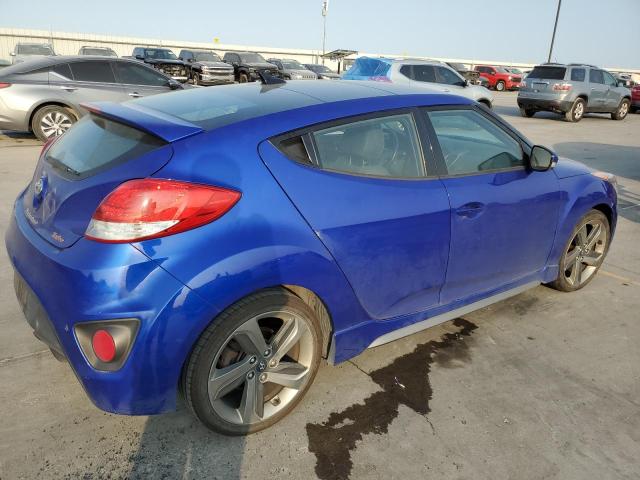 KMHTC6AE3EU210492 - 2014 HYUNDAI VELOSTER TURBO BLUE photo 3