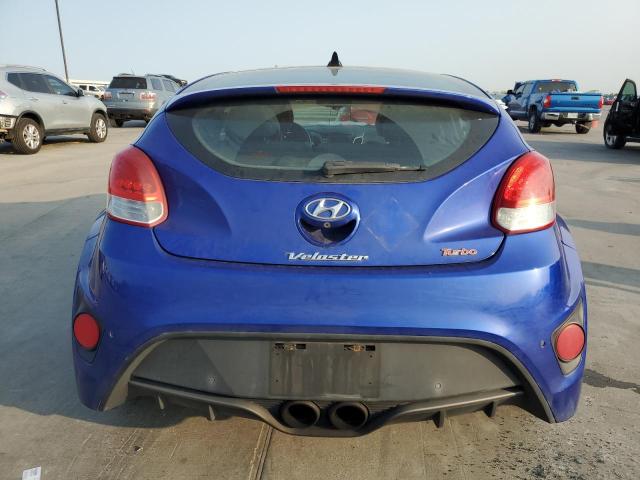 KMHTC6AE3EU210492 - 2014 HYUNDAI VELOSTER TURBO BLUE photo 6