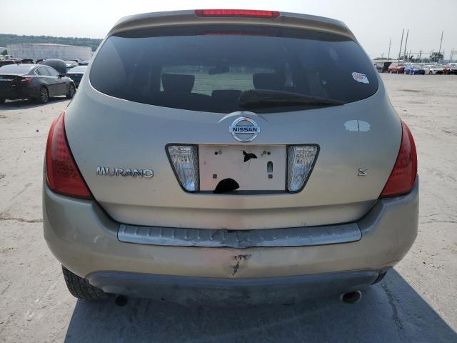 JN8AZ08TX6W400490 - 2006 NISSAN MURANO SL GOLD photo 6