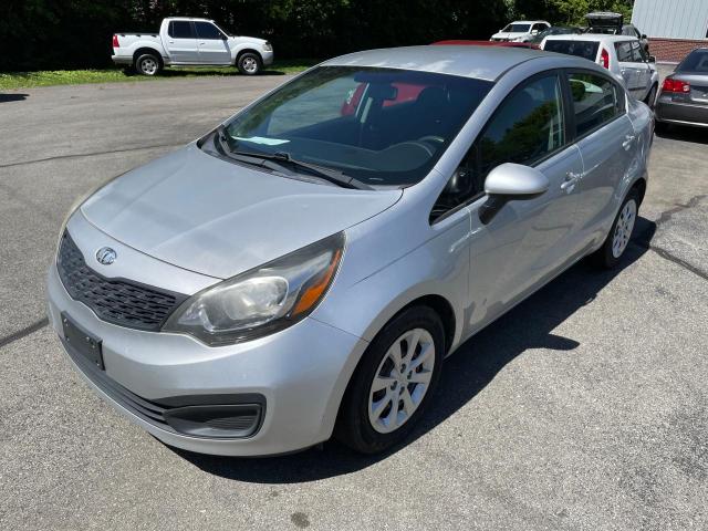 KNADM4A34E6342204 - 2014 KIA RIO LX SILVER photo 2