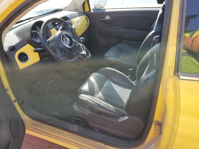 3C3CFFER9CT140050 - 2012 FIAT 500 LOUNGE YELLOW photo 7