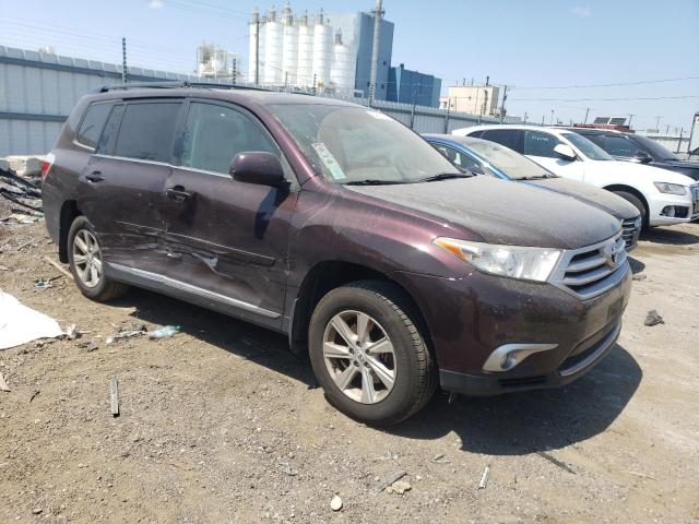 5TDBK3EH3CS124669 - 2012 TOYOTA HIGHLANDER BASE RED photo 4