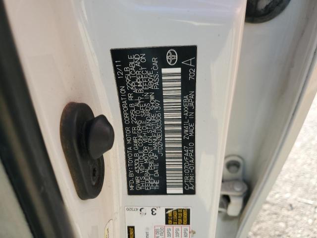 JTDZN3EU3C3061397 - 2012 TOYOTA PRIUS V Weiß Foto 12