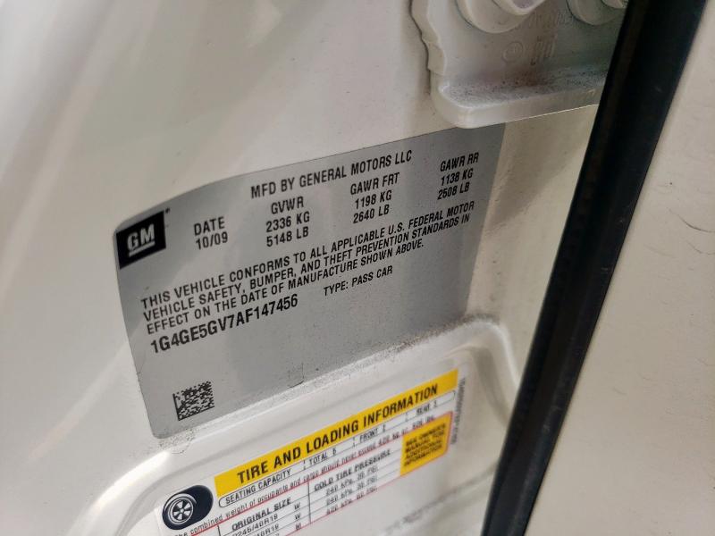 1G4GE5GV7AF147456 - 2010 BUICK LACROSSE CXS Ağ foto 12