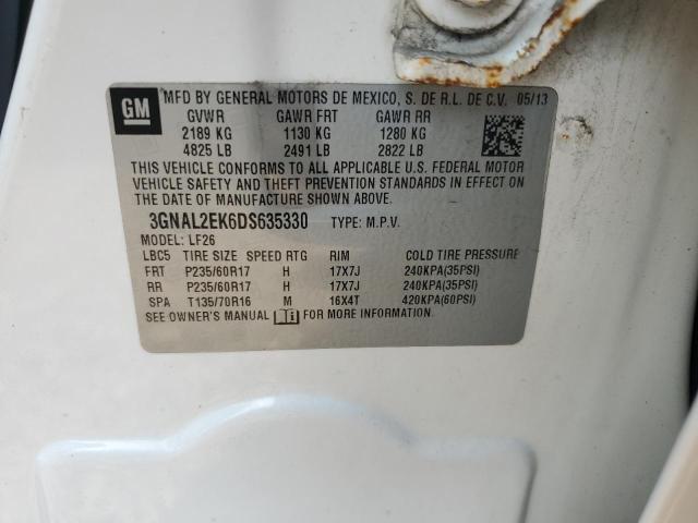 3GNAL2EK6DS635330 - 2013 CHEVROLET CAPTIVA LS 白色 照片 13