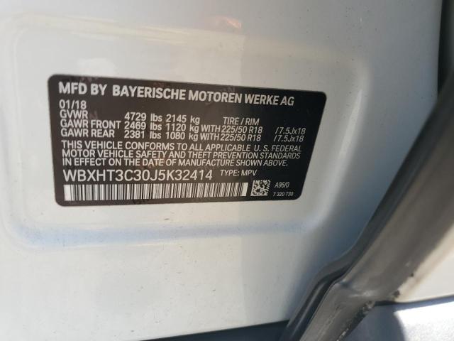 WBXHT3C30J5K32414 - 2018 BMW X1 XDRIVE28I أبيض صورة 13