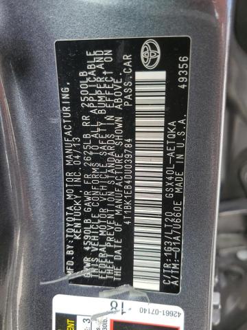 4T1BK1EB4DU039784 - 2013 TOYOTA AVALON BASE Boz foto 12