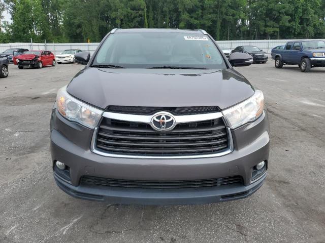5TDKKRFH9GS121895 - 2016 TOYOTA HIGHLANDER XLE GRAY photo 5