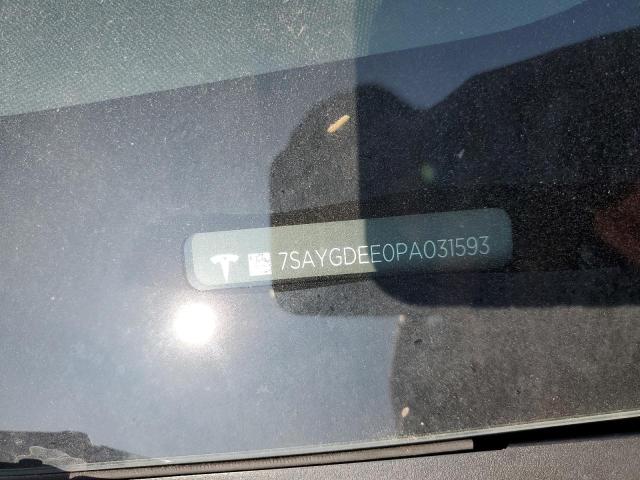 7SAYGDEE0PA031593 - 2023 TESLA MODEL Y Сірий фото 12