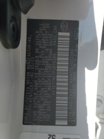 4T1G11AK7PU815389 - 2023 TOYOTA CAMRY SE NIGHT SHADE WHITE photo 12