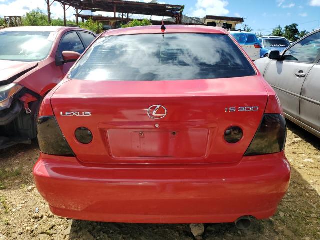 JTHBD192320036659 - 2002 LEXUS IS 300 RED photo 6