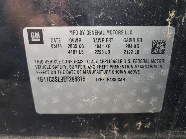 1G11C5SL9EF296875 - 2014 CHEVROLET MALIBU 1LT BLACK photo 13