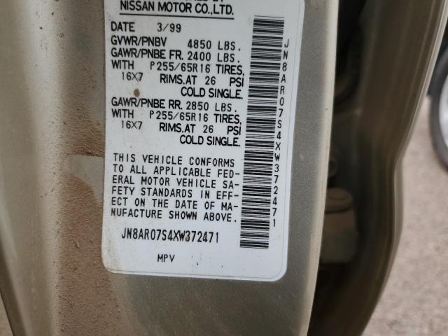 JN8AR07S4XW372471 - 1999 NISSAN PATHFINDER LE TAN photo 13