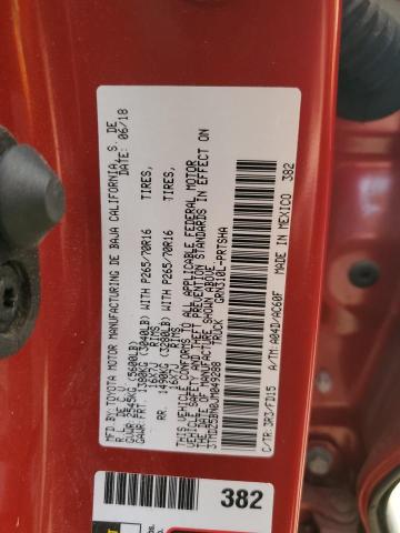 3TMDZ5BN0JM049288 - 2018 TOYOTA TACOMA DOUBLE CAB RED photo 12