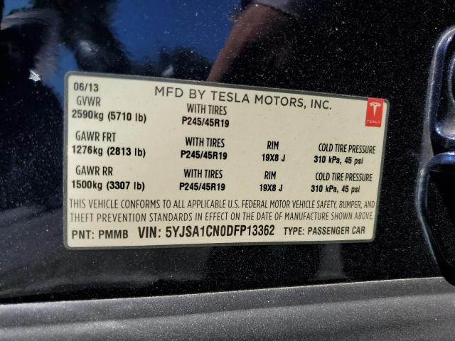 5YJSA1CN0DFP13362 - 2013 TESLA MODEL S ლურჯი ფოტო 13