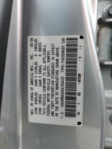 1HGCM56426A154433 - 2006 HONDA ACCORD LX SILVER photo 12