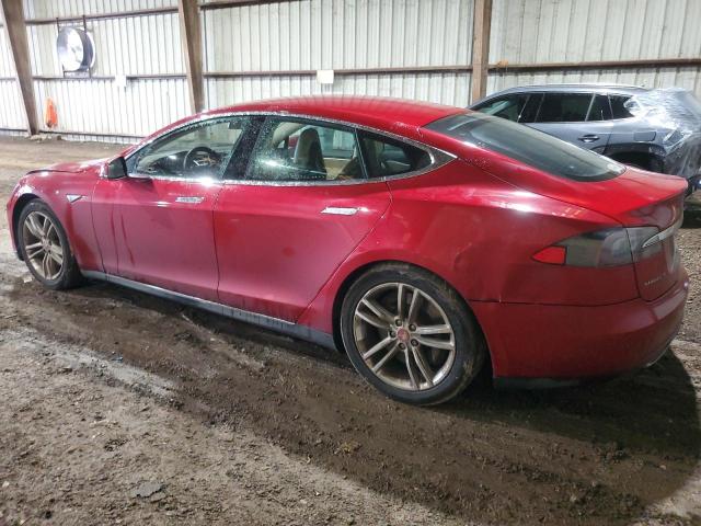 5YJSA1CG9DFP20988 - 2013 TESLA MODEL S წითელი ფოტო 2