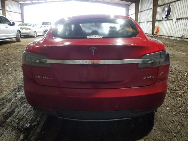 5YJSA1CG9DFP20988 - 2013 TESLA MODEL S წითელი ფოტო 6