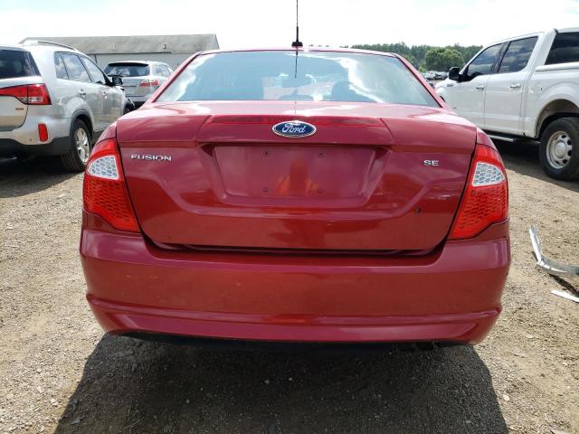 3FAHP0HA1AR392375 - 2010 FORD FUSION SE RED photo 6