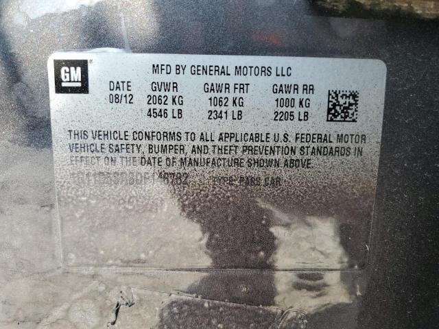 1G11D5SR8DF148782 - 2013 CHEVROLET MALIBU 1LT 石墨色 照片 12