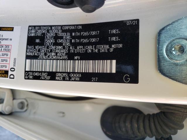 JTENU5JR2M5964995 - 2021 TOYOTA 4RUNNER SR5/SR5 PREMIUM 白色 照片 13