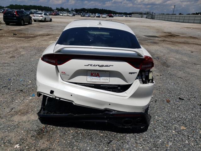 KNAE55LC3N6108916 - 2022 KIA STINGER GT2 WHITE photo 6