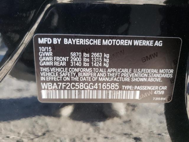 WBA7F2C58GG416585 - 2016 BMW 750 XI BLACK photo 13