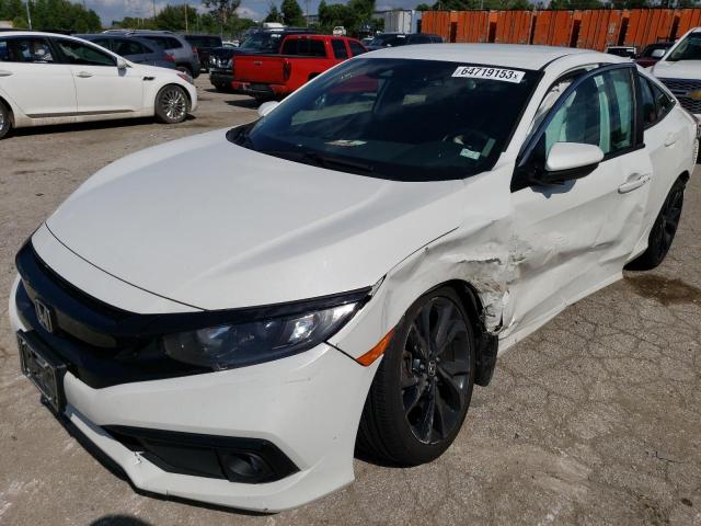 19XFC2F86KE002582 - 2019 HONDA CIVIC SPORT WHITE photo 1