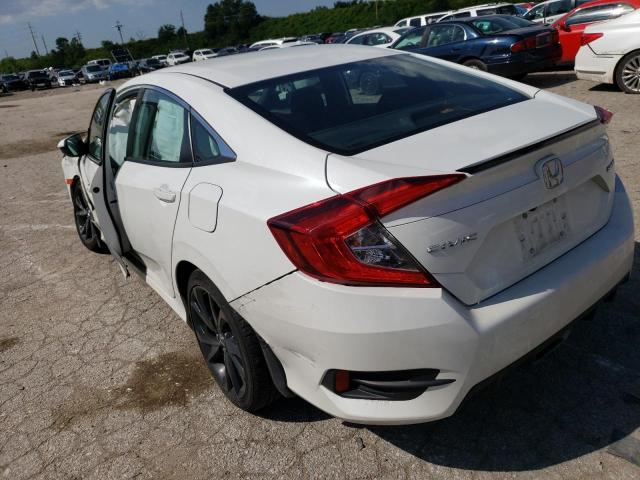 19XFC2F86KE002582 - 2019 HONDA CIVIC SPORT WHITE photo 2