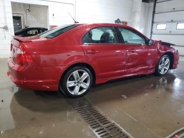 3FAHP0KC9AR168667 - 2010 FORD FUSION SPORT RED photo 3