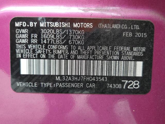 ML32A3HJ7FH043543 - 2015 MITSUBISHI MIRAGE DE PINK photo 13