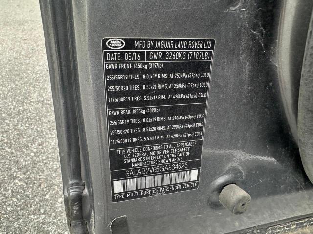 SALAB2V65GA834625 - 2016 LAND ROVER LR4 ოქროსფერი ფოტო 10