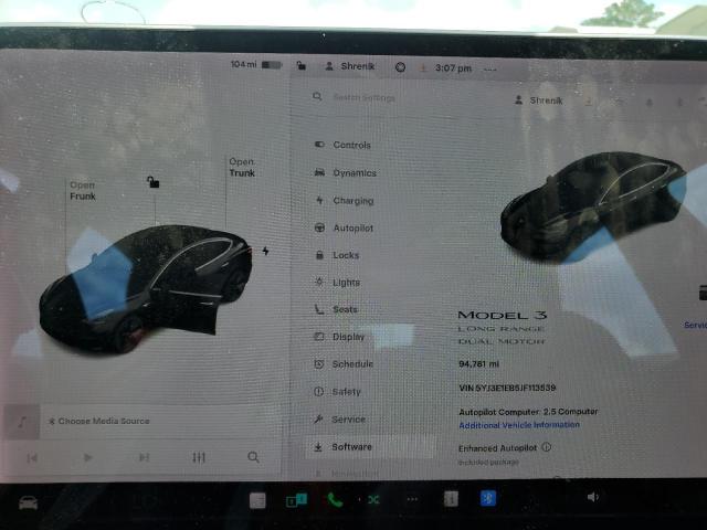 5YJ3E1EB5JF113539 - 2018 TESLA MODEL 3 BLACK photo 9