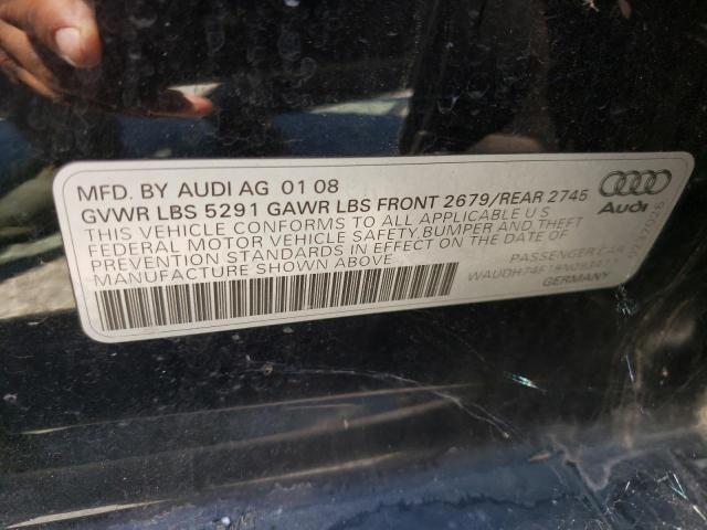 WAUDH74F18N093477 - 2008 AUDI A6 3.2 QUATTRO BLACK photo 13