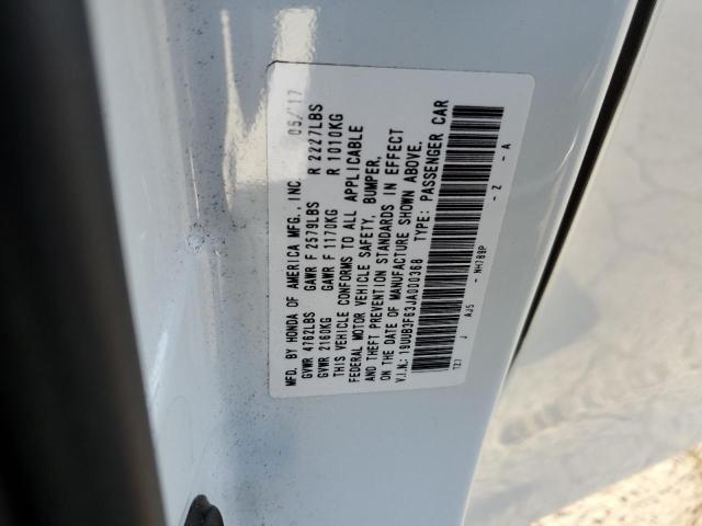 19UUB3F63JA000368 - 2018 ACURA TLX TECH+A WHITE photo 12