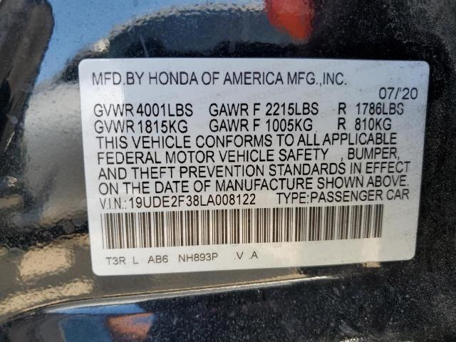 19UDE2F38LA008122 - 2020 ACURA ILX BLACK photo 13