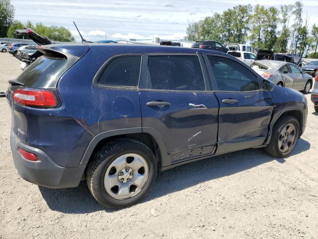 1C4PJMAB6EW233758 - 2014 JEEP CHEROKEE SPORT BLUE photo 3