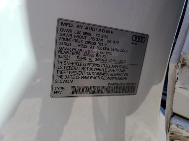 WA1DGAFE4FD007907 - 2015 AUDI Q7 PRESTIGE 白色 照片 14